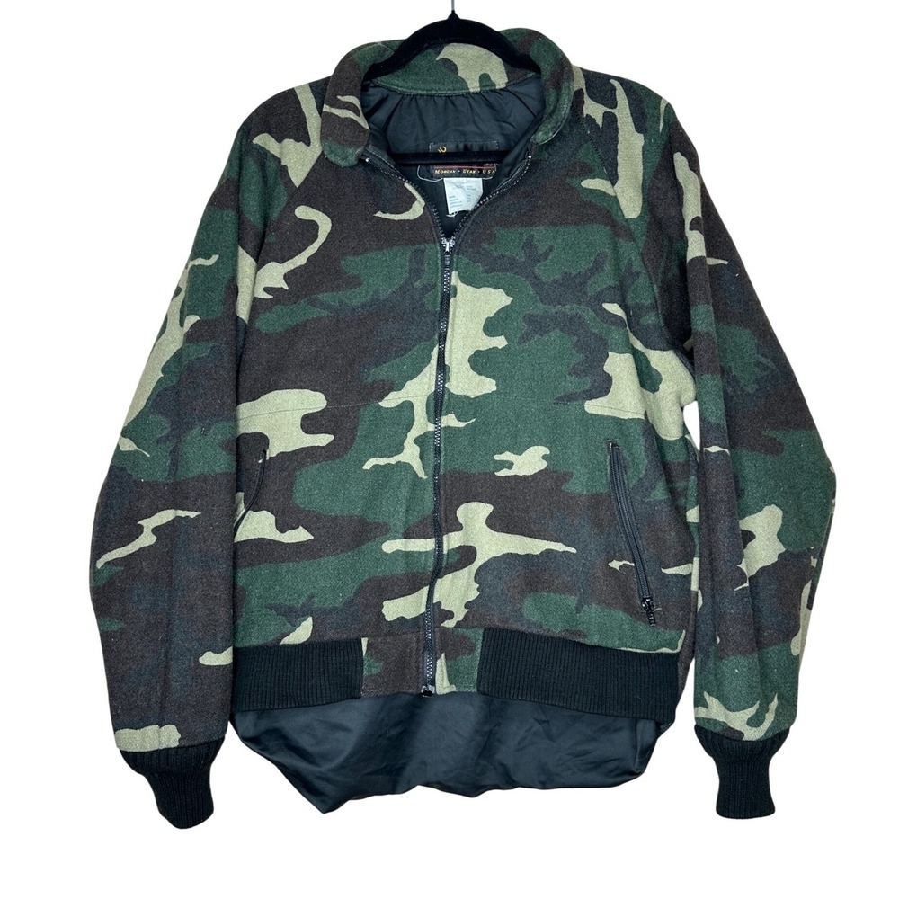 BROWNING VTG Hunting Camo Wool Jacket Versatech L Water & Wind Resistant canada